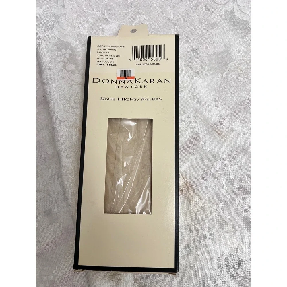 Donna Karan New York Just Sheer Knee Highs Palomino 229 One Size 2 Boxes 4 Pairs